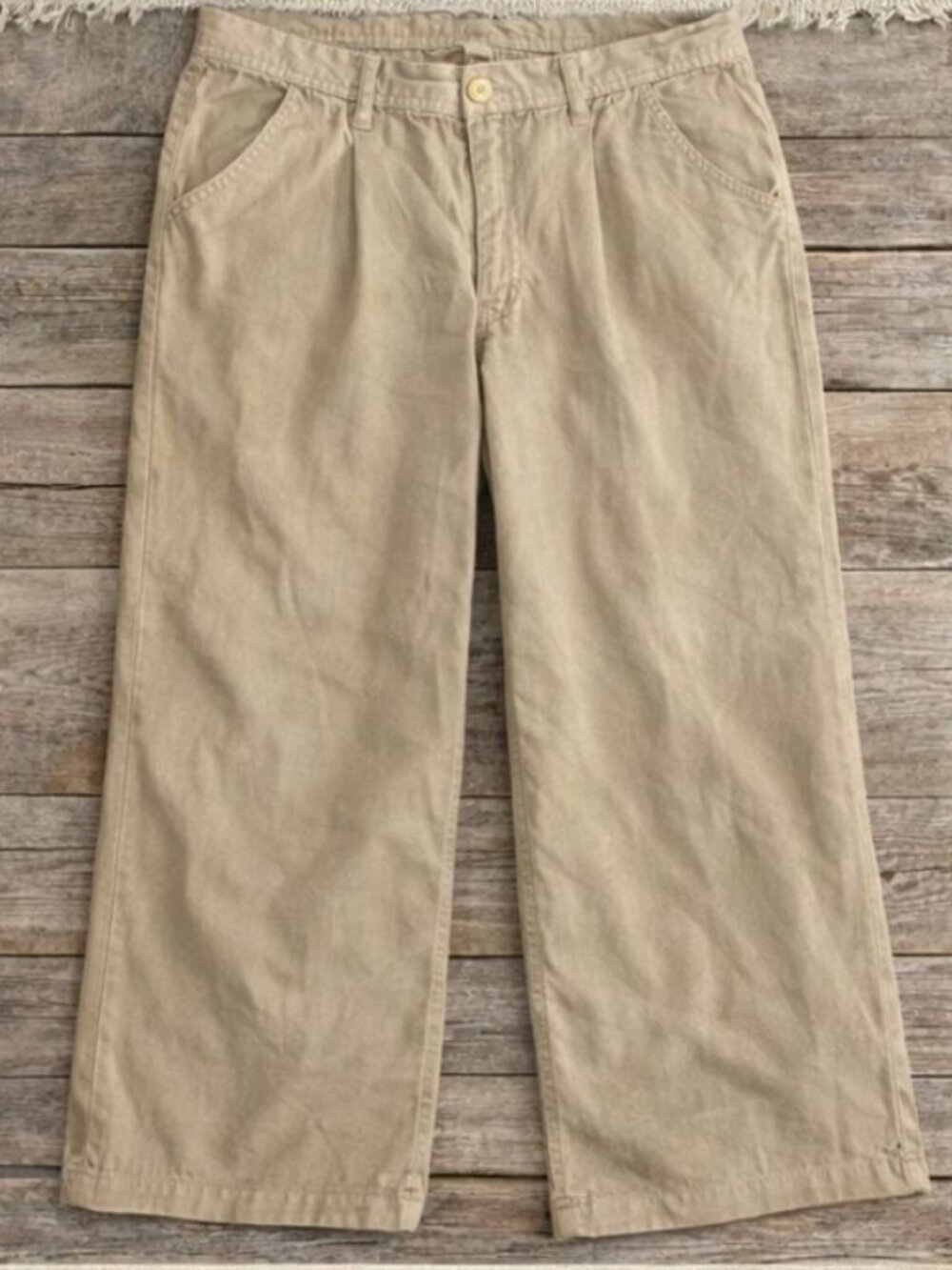 Free People Pleated Khaki pants, Sz 10